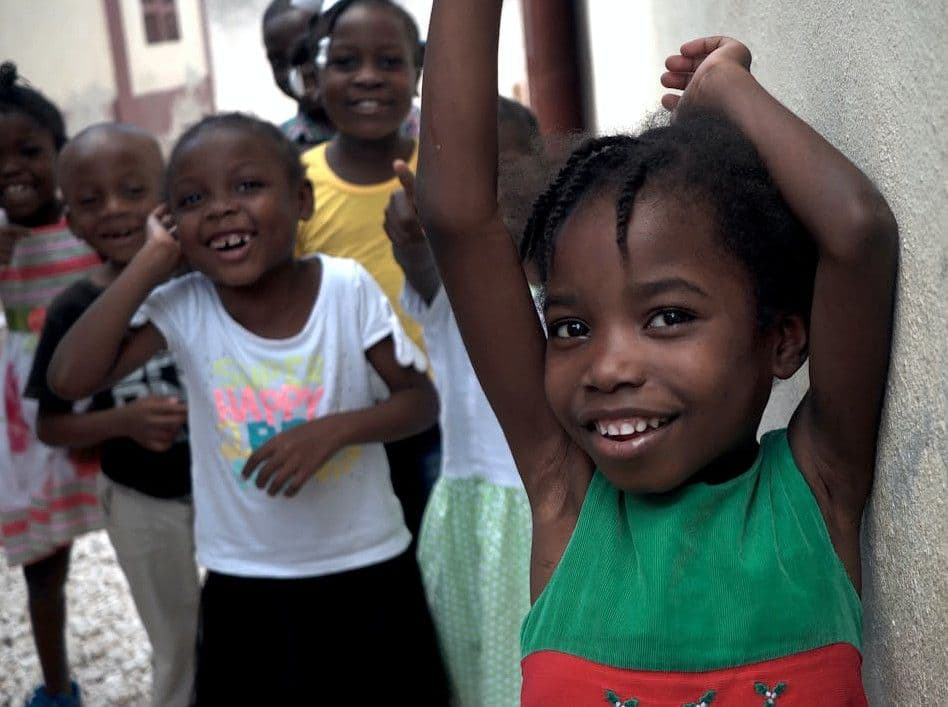 children standing together